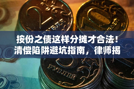 武汉按份之债这样分摊才合法！清偿陷阱避坑指南，律师揭秘关键条款