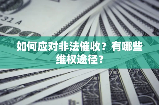 武汉如何应对非法催收？有哪些维权途径？