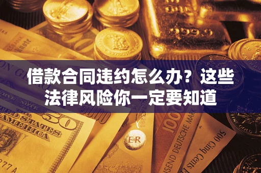 武汉借款合同违约怎么办？这些法律风险你一定要知道