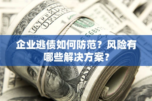 武汉企业逃债如何防范？风险有哪些解决方案？