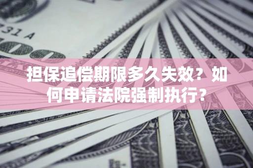 武汉担保追偿期限多久失效？如何申请法院强制执行？