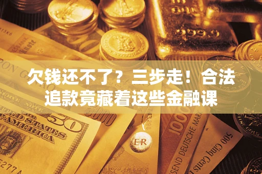 武汉欠钱还不了？三步走！合法追款竟藏着这些金融课