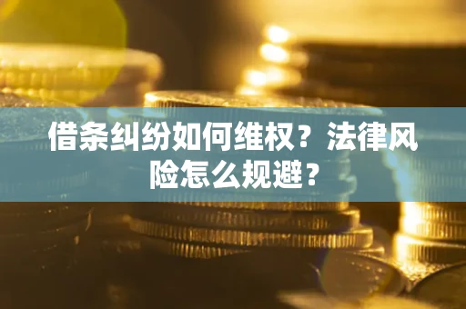 武汉借条纠纷如何维权？法律风险怎么规避？