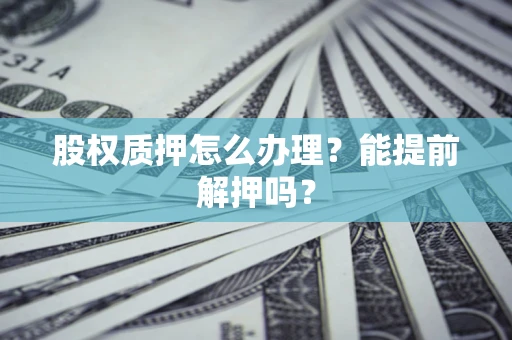 武汉股权质押怎么办理？能提前解押吗？